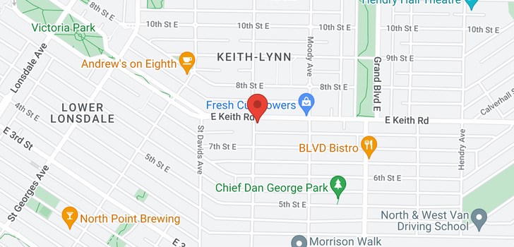 map of 405 E KEITH ROAD